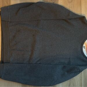 Lands' End Black Crewneck Sweater Classic Knit Design